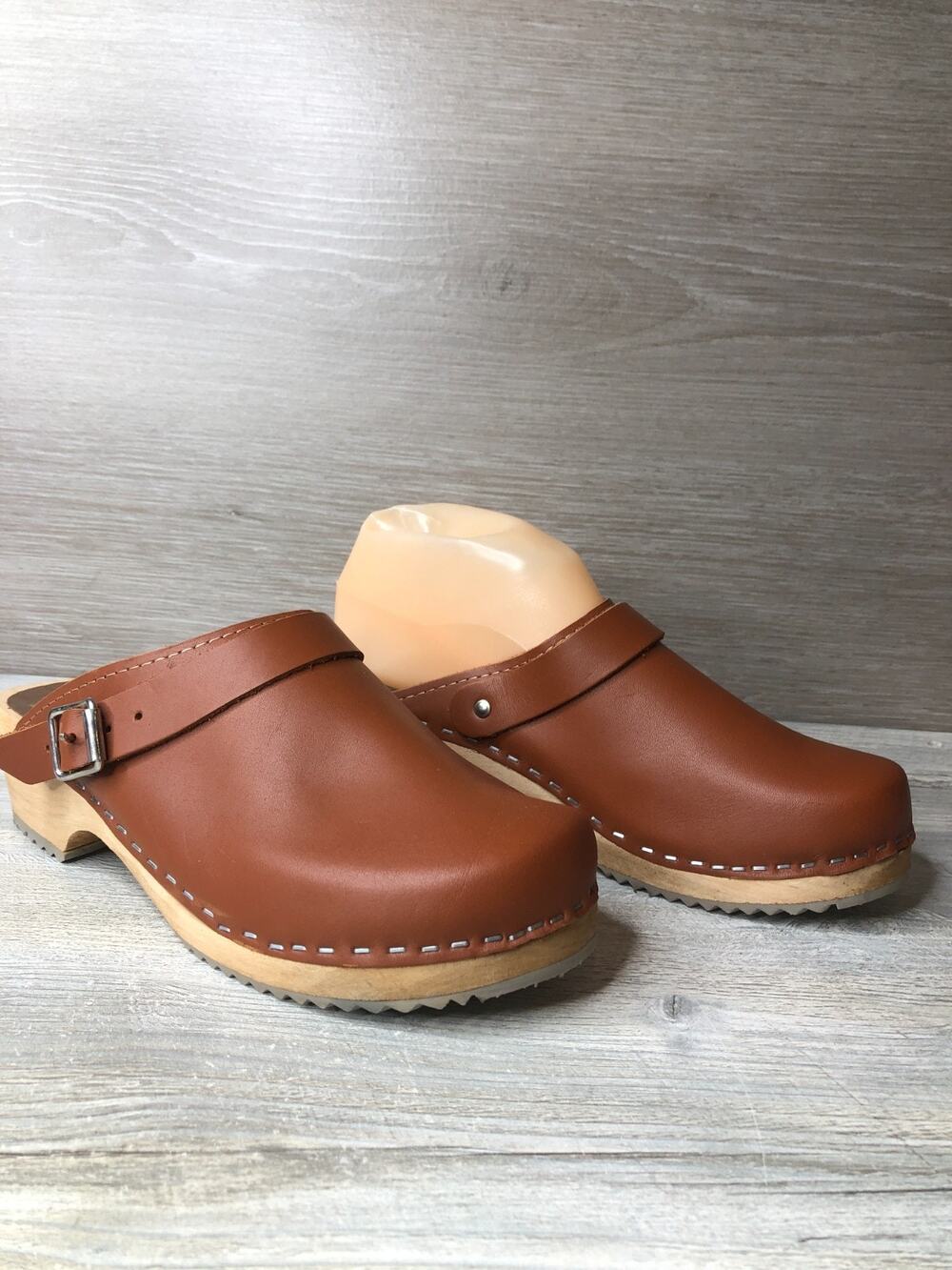 MIA Women's Alma Swedish Clogs Wooden Heel US 39 sz 8